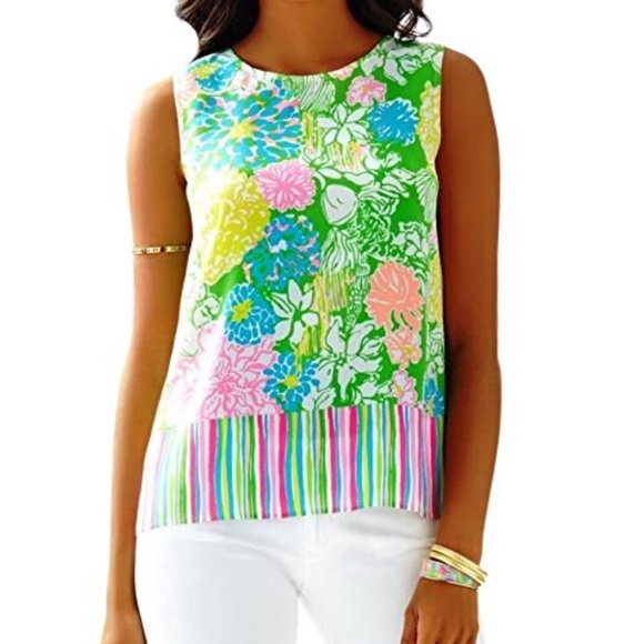 Lilly Pulitzer Tops - NWT Lilly Pulitzer Iona sleeveless silk shell, XL